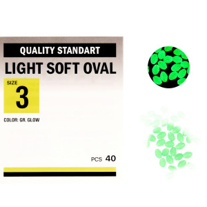 Бусинка Kalipso Light Soft Oval №3 (40 шт.) Glow