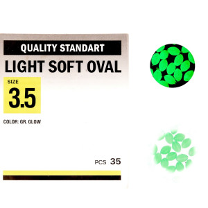 Бусинка Kalipso Light Soft Oval №3.5 (35 шт.) Glow