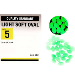 Бусинка Kalipso Light Soft Oval №5 (30 шт.) Glow