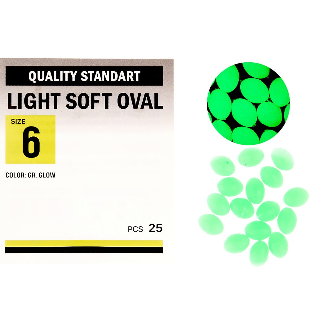 Бусинка Kalipso Light Soft Oval №6 (25 шт.) Glow