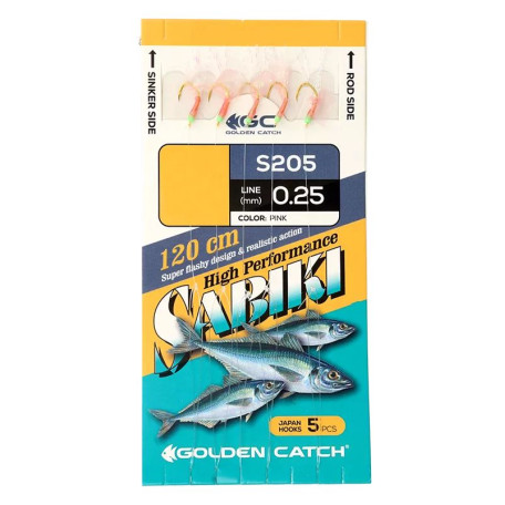 Самодур GC Aji Sabiki S205 №8 Pink (5 крючков)