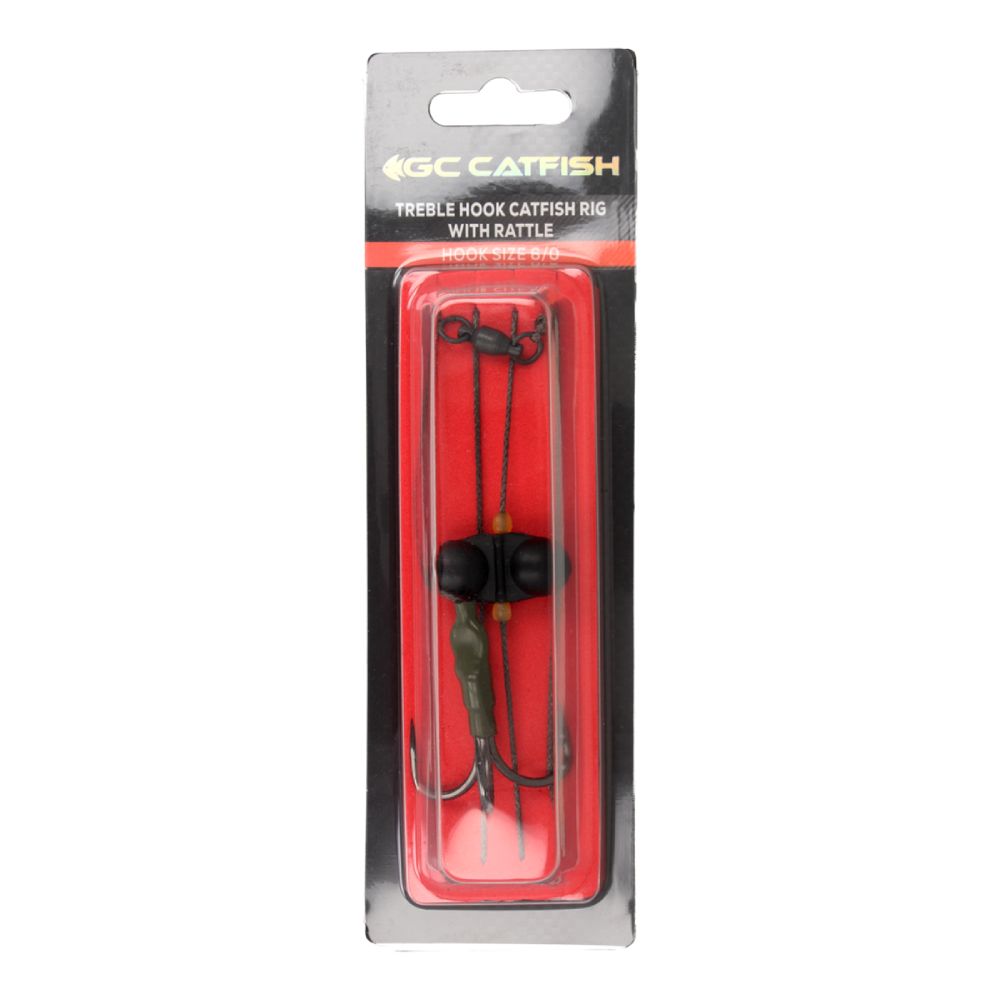 Снасть сомовая GC Treble Hook Catfish Rig With Rattle 5/0