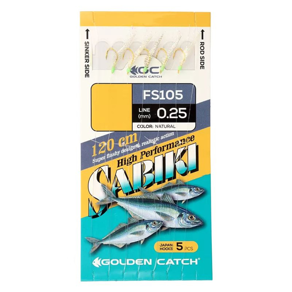 Самодур GC Aji Sabiki FS105 №6 Natural (5 крючков)