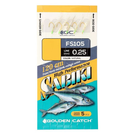 Самодур GC Aji Sabiki FS105 №8 Natural (5 крючков)
