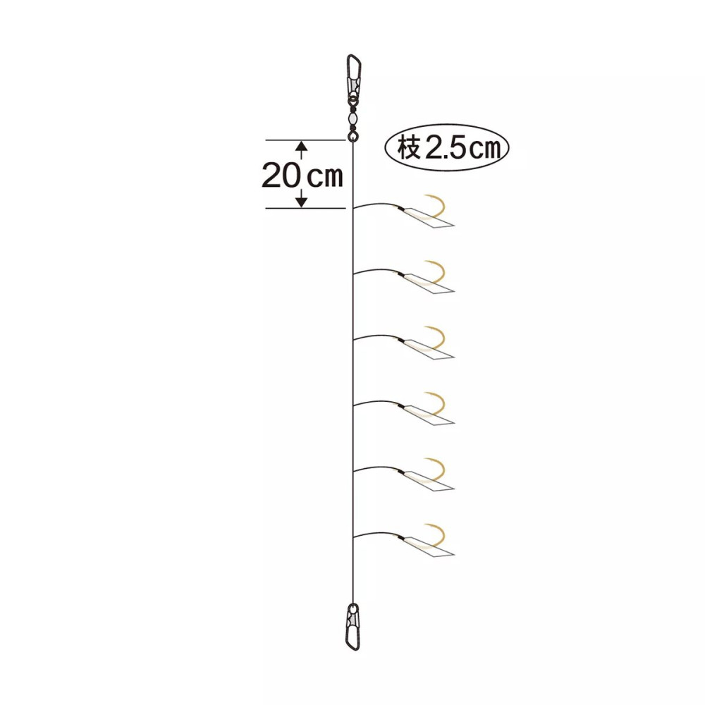Самодур Gamakatsu Aji Sabiki Senshu SP S-156 №7 (6 крючков)