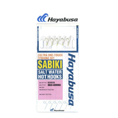 Самодур Hayabusa Sabiki Hage Aurora EX032 №4 (5 крючков)