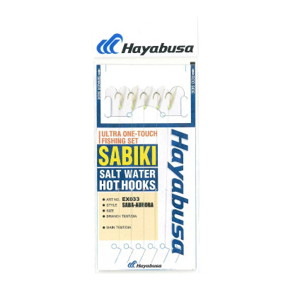 Самодур Hayabusa Sabiki Saba Aurora EX033 №4 (5 крючков)