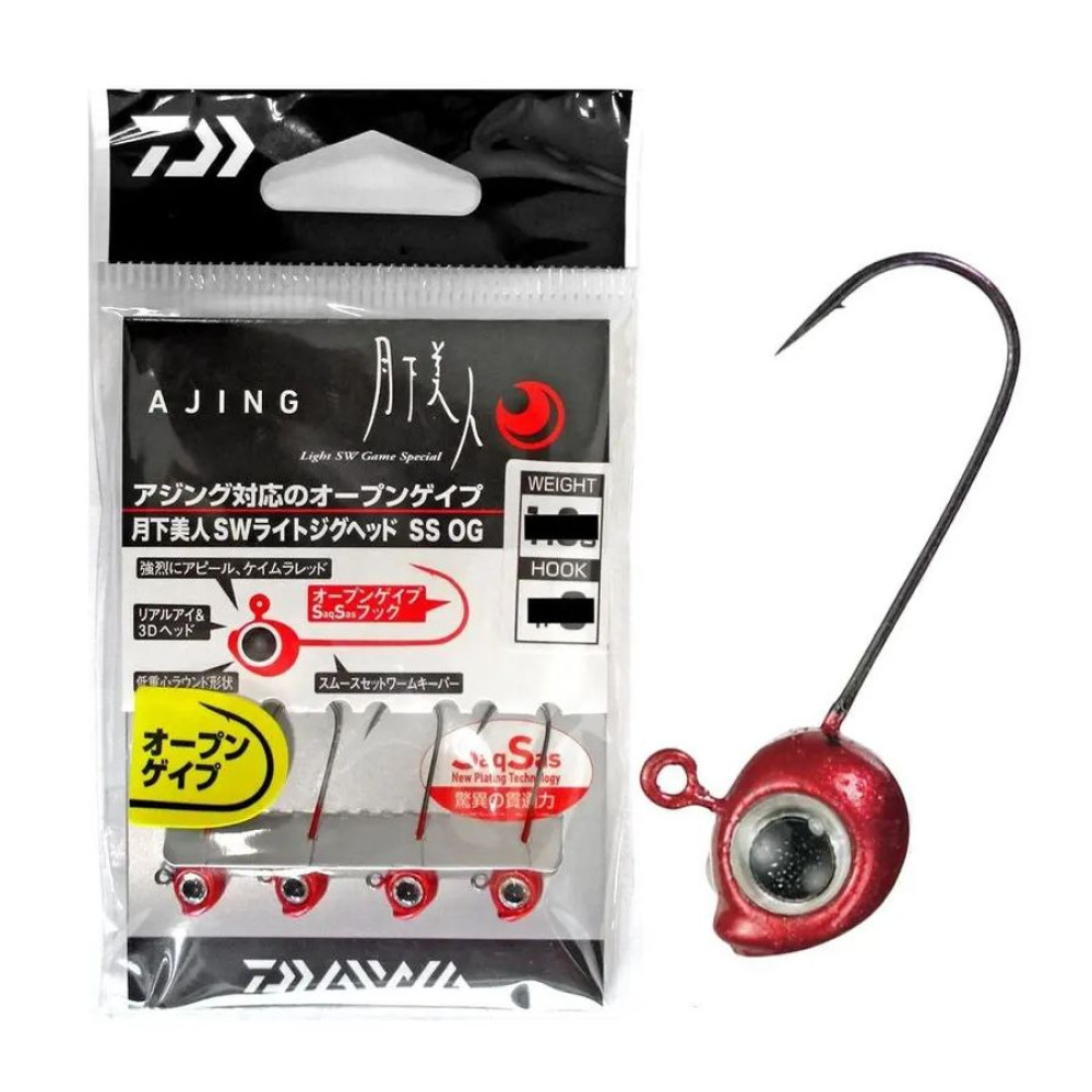 Джиг-головка  Daiwa Gekkabijin SWL SS OG №10 1.0г (4шт.)
