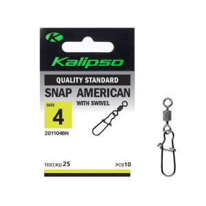 Застежка Kalipso Snap American with swivel 2011BN №4 25кг (10 шт.) 