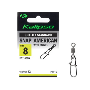 Застежка Kalipso Snap American with swivel 2011BN №8 12кг (12 шт.) 