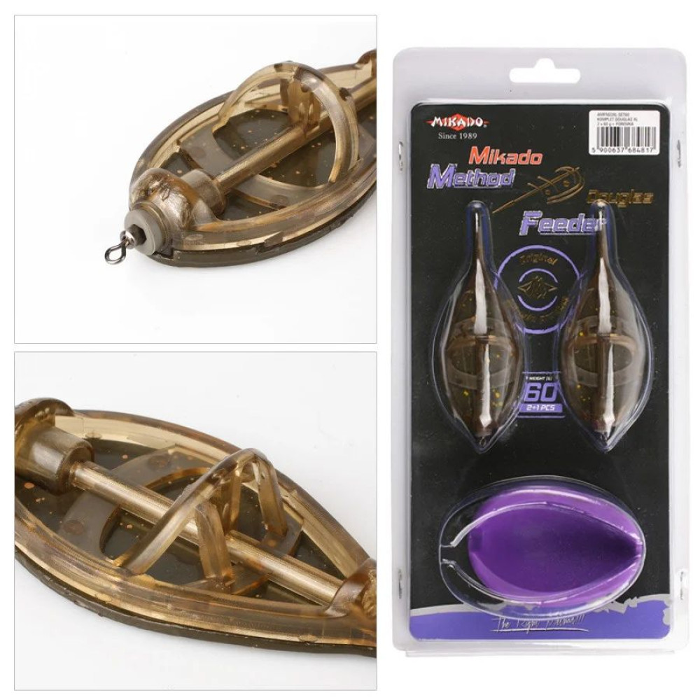 Набор кормушек Mikado Method Feeder Douglas Set XL 2+1 с формой 2×60g