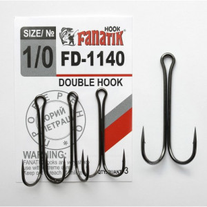 Крючок Fanatik двойной FD-1140 №1/0 (3шт)