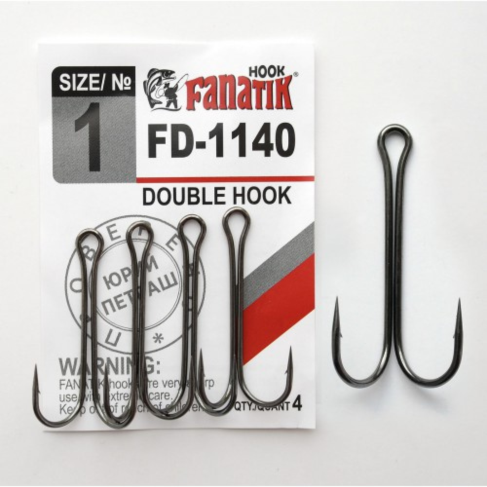 Крючок Fanatik двойной FD-1140 №1 (4шт)