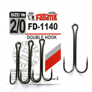 Крючок Fanatik двойной FD-1140 №2/0 (3шт)