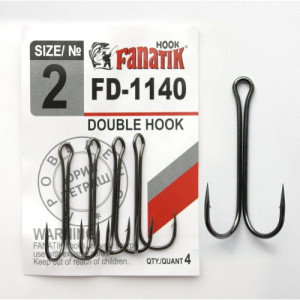 Крючок Fanatik двойной FD-1140 №2 (4шт)