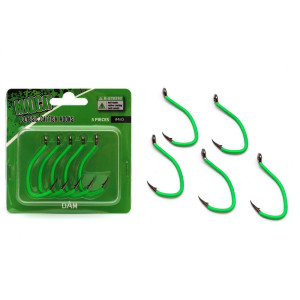 Крючок DAM MADCAT® A-STATIC CLASSIC Hook №5/0 5шт. (green)