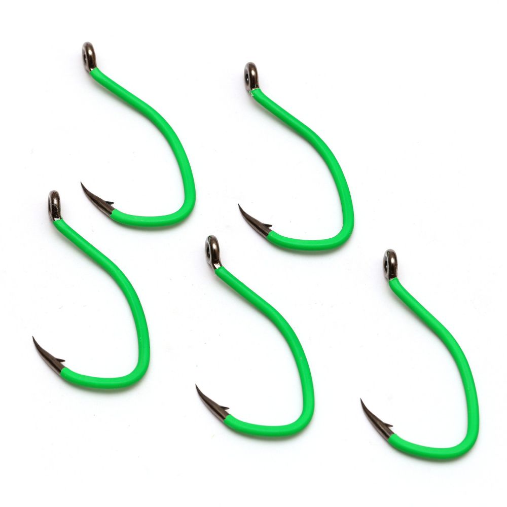 Крючок DAM MADCAT® A-STATIC CLASSIC Hook №4/0 5шт. (green)