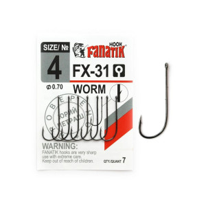 Крючок Fanatik Worm FX-31 №4 (7 шт.)