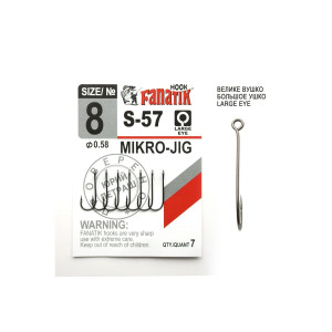 Крючок Fanatik S-57 MICRO-JIG №8 (7шт.)