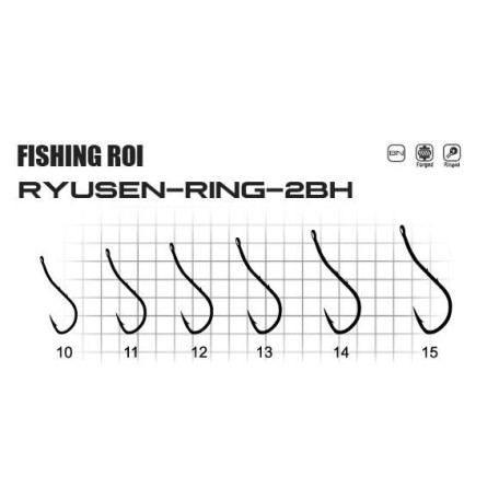 Крючки Fishing ROI Ryusen-ring2-bh №12 (8шт.)