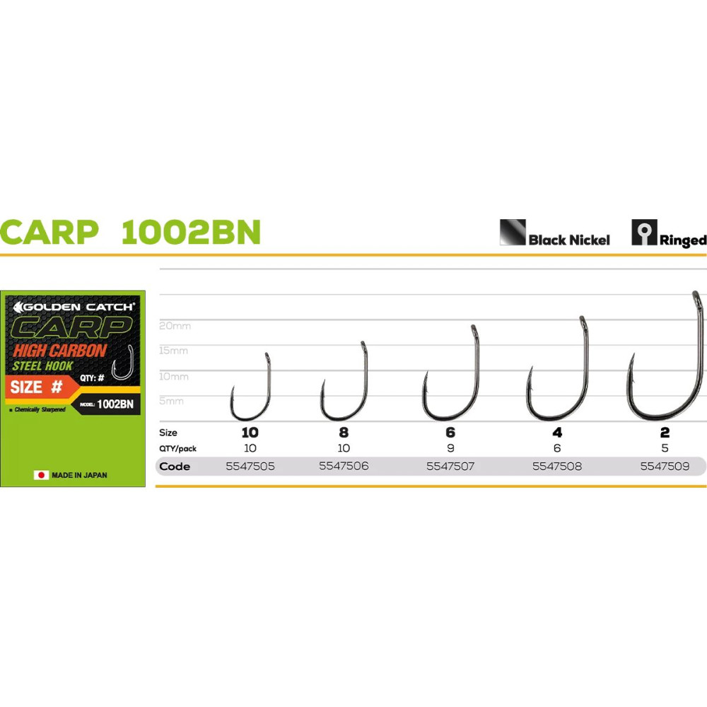 Крючок GC Carp 1002BN №2 (5 шт.)