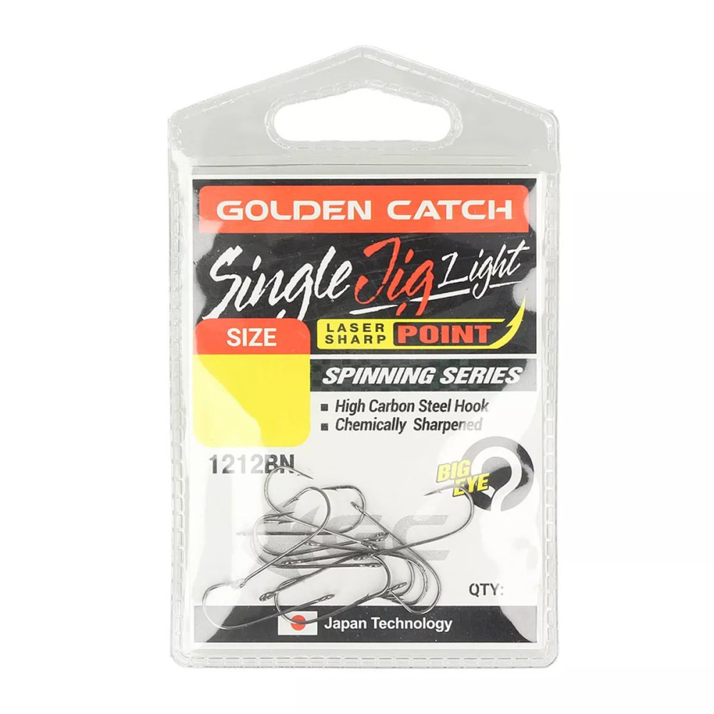Крючок Golden Catch Single Jig Light 1212BN №2 (10шт.)