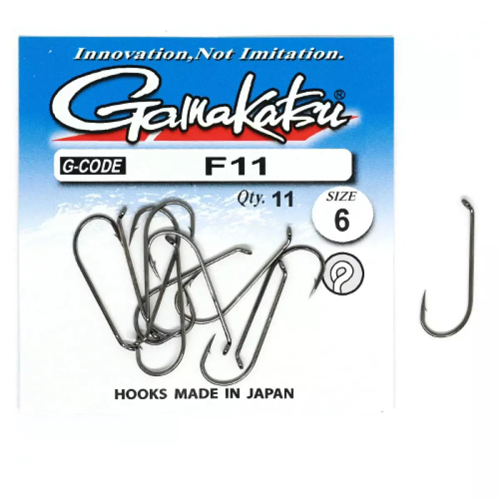  Крючок Gamakatsu F11-3F N/L №4 (11 шт.)		