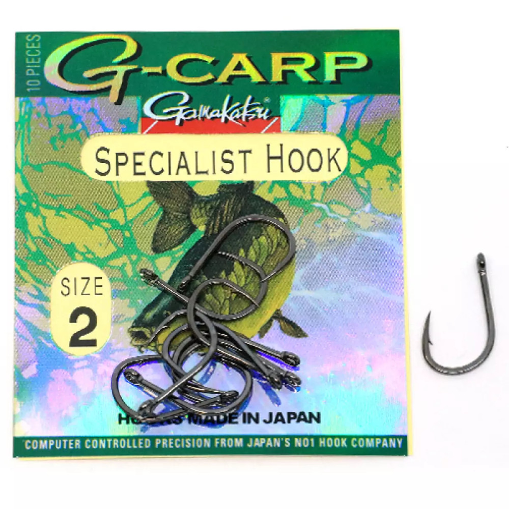 Крючок Gamakatsu G-CARP Specialist Hook №2 (10шт.)