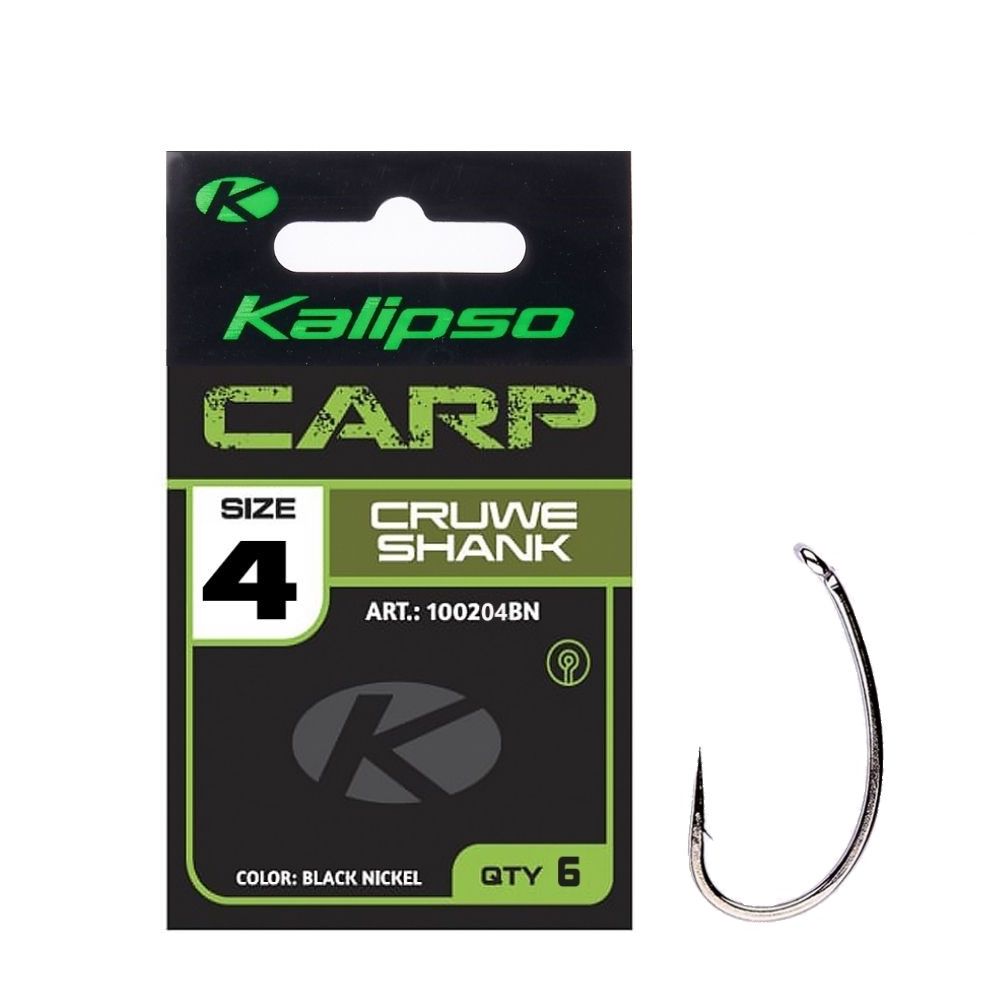 Гачок Kalipso Carp cruwe shank 100204BN №4 (6 шт.)