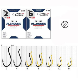 Крючок Cobra Beak Gold ALLROUND CA114G №14 (10шт.)