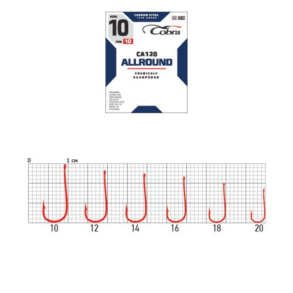Крючок Cobra Mirage ALLROUND CA120 №14 (10шт.)