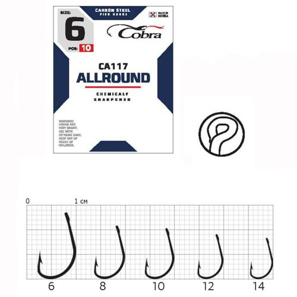 Крючок Cobra Funa ALLROUND CA117 №10 (10шт.)