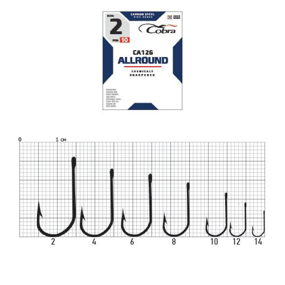 Крючок Cobra Viking ALLROUND CA126 №10 (10шт.)