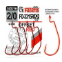 Крючок Fanatik офсетный FO-3315 RED №2/0 (4шт)