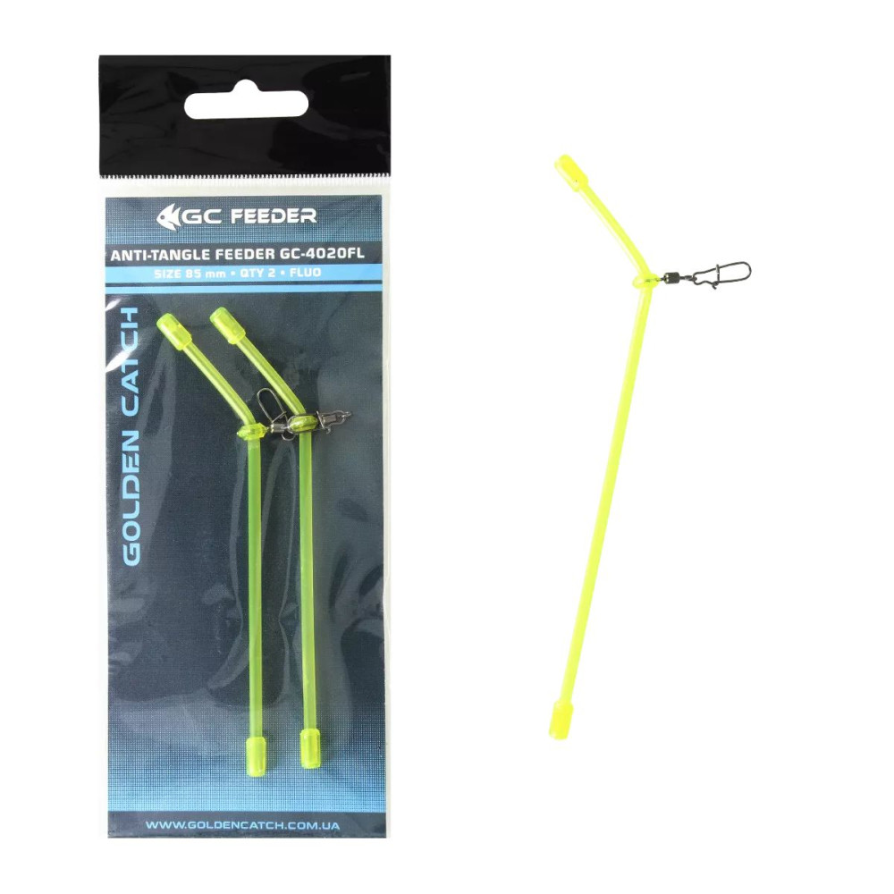 Противозакручувач фідерный Golden Catch Feeder 85мм Fluo (2шт)