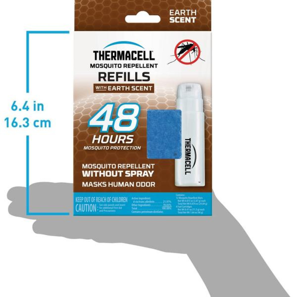Набір запасний Thermacell E-4 Repellent Refills - Earth Scent на 48 годин (4 газових картриджа + 12 пластин)