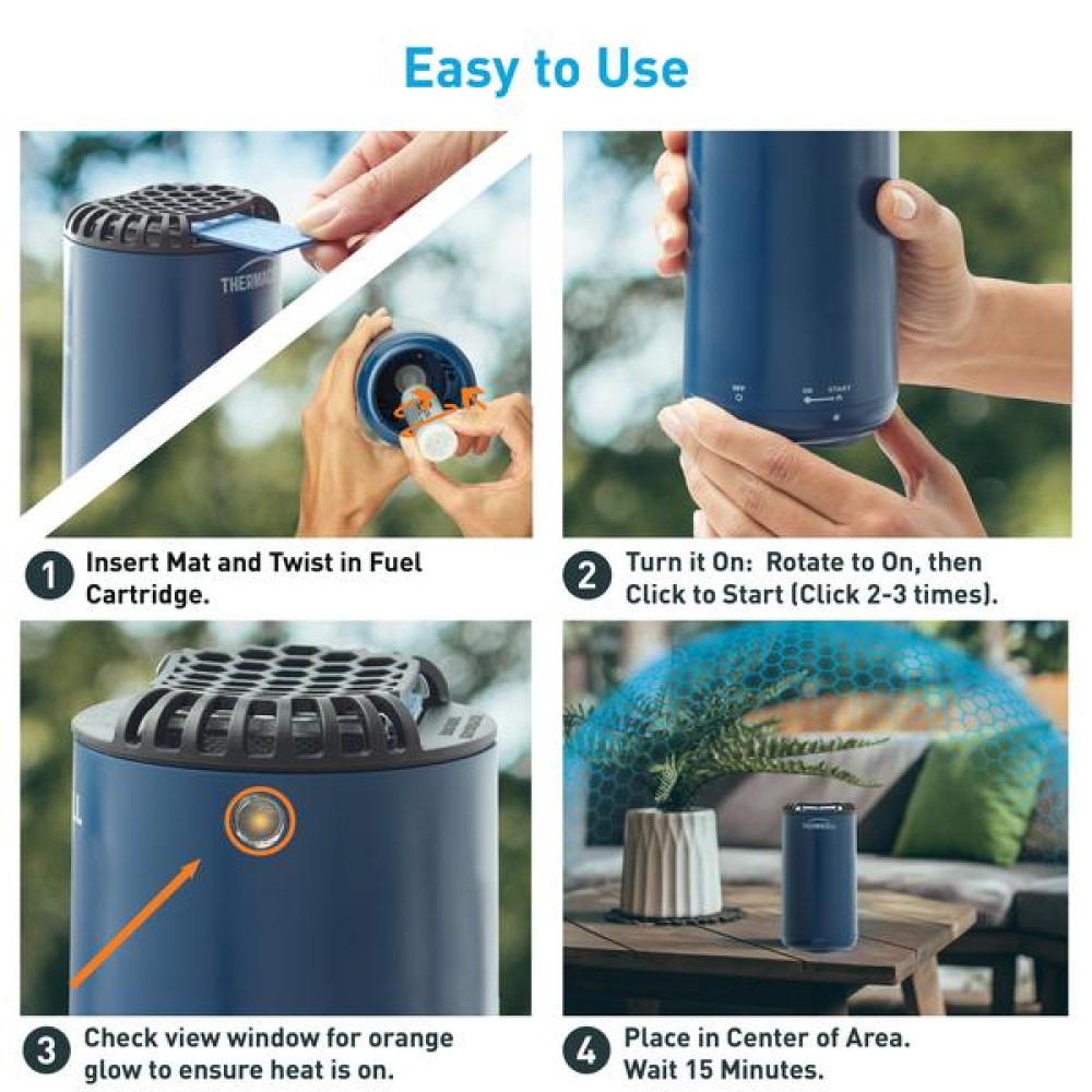 Пристрій від комарів Thermacell Patio Shield Mosquito Repeller MR-PS Navy