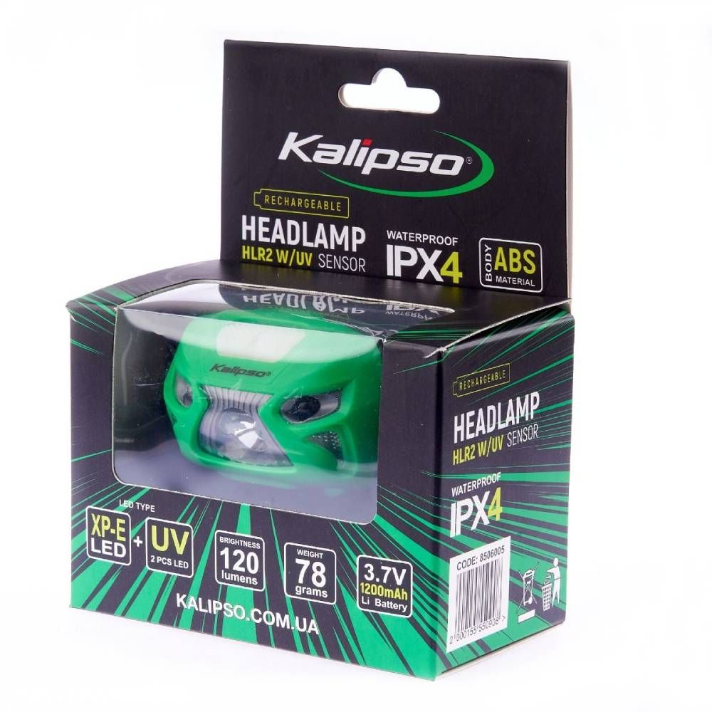 Ліхтар налобний Kalipso Headlamp HLR2 W/UV Sensor