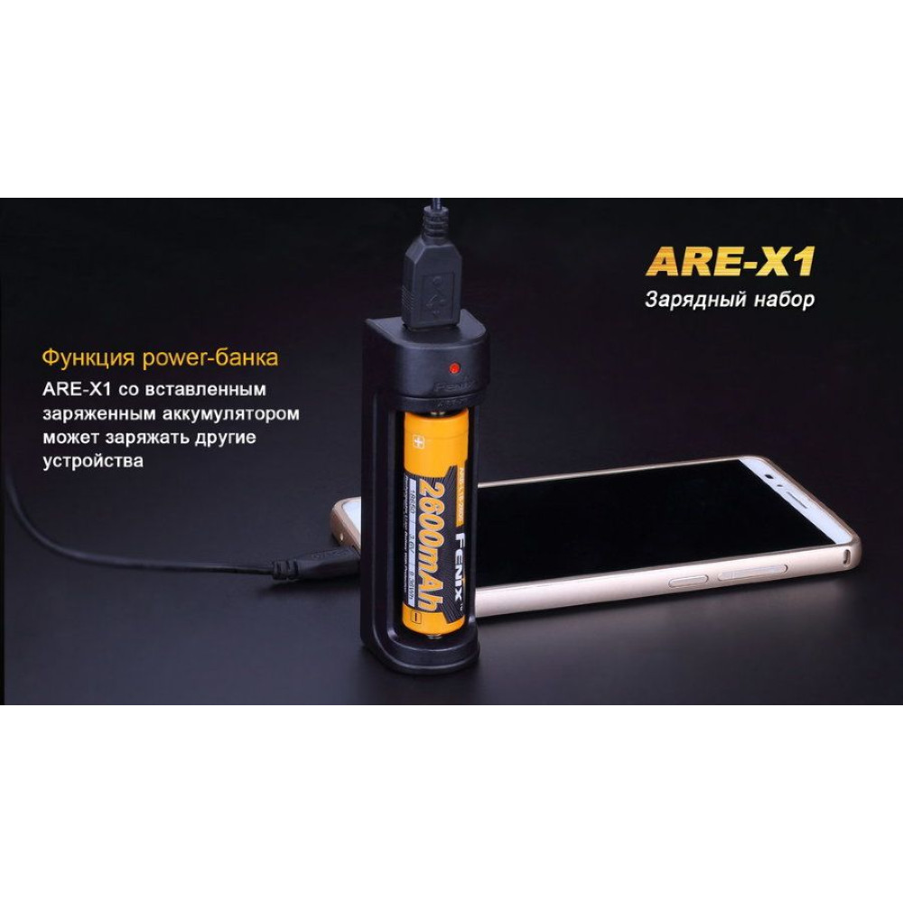 Зарядний пристрій Fenix ARE-X1 + акумулятор Fenix ​​ARB-L18-2600