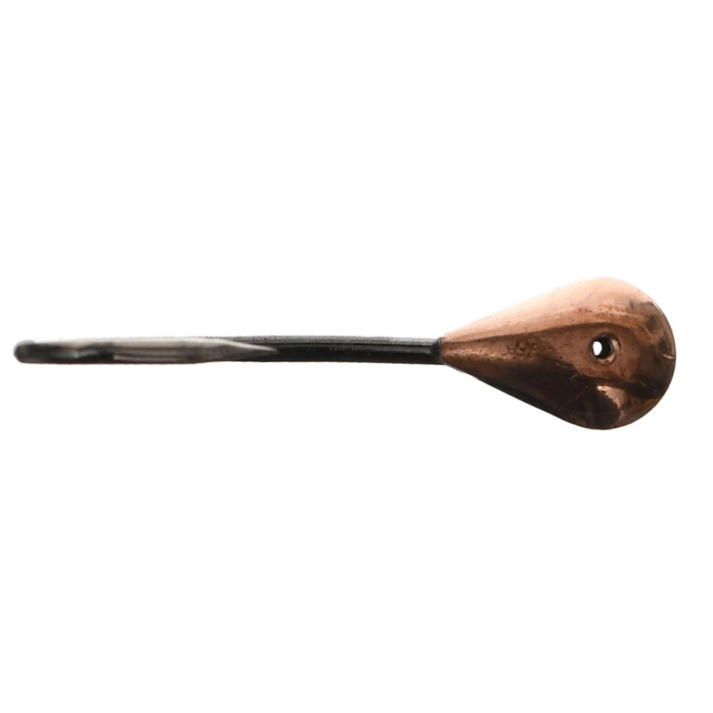Мормышка летняя паяная Flagman Карп-Капля №17 Curved Shank BN №8 Медь